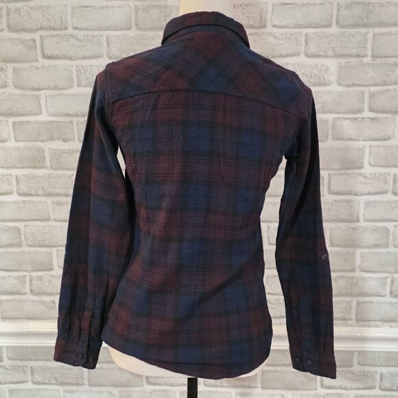 Silver Jeans Flannel Lace Button Up Shirt Burgundy Red Cozy Relaxed NEW Girls 12 - Picture 4 of 8